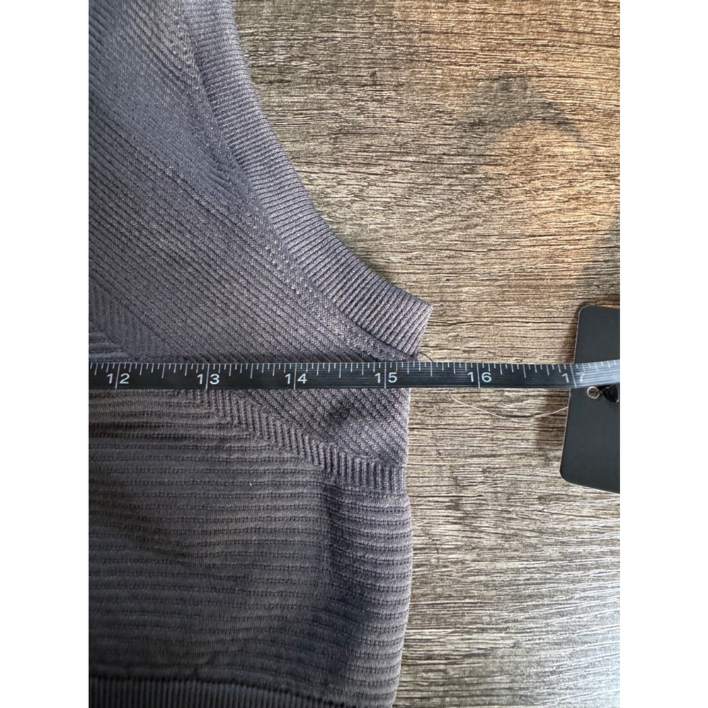 90 DEGREE BY REFLEX NWT women’s charcoal “flex for it” sports bra - Picture 4 of 6